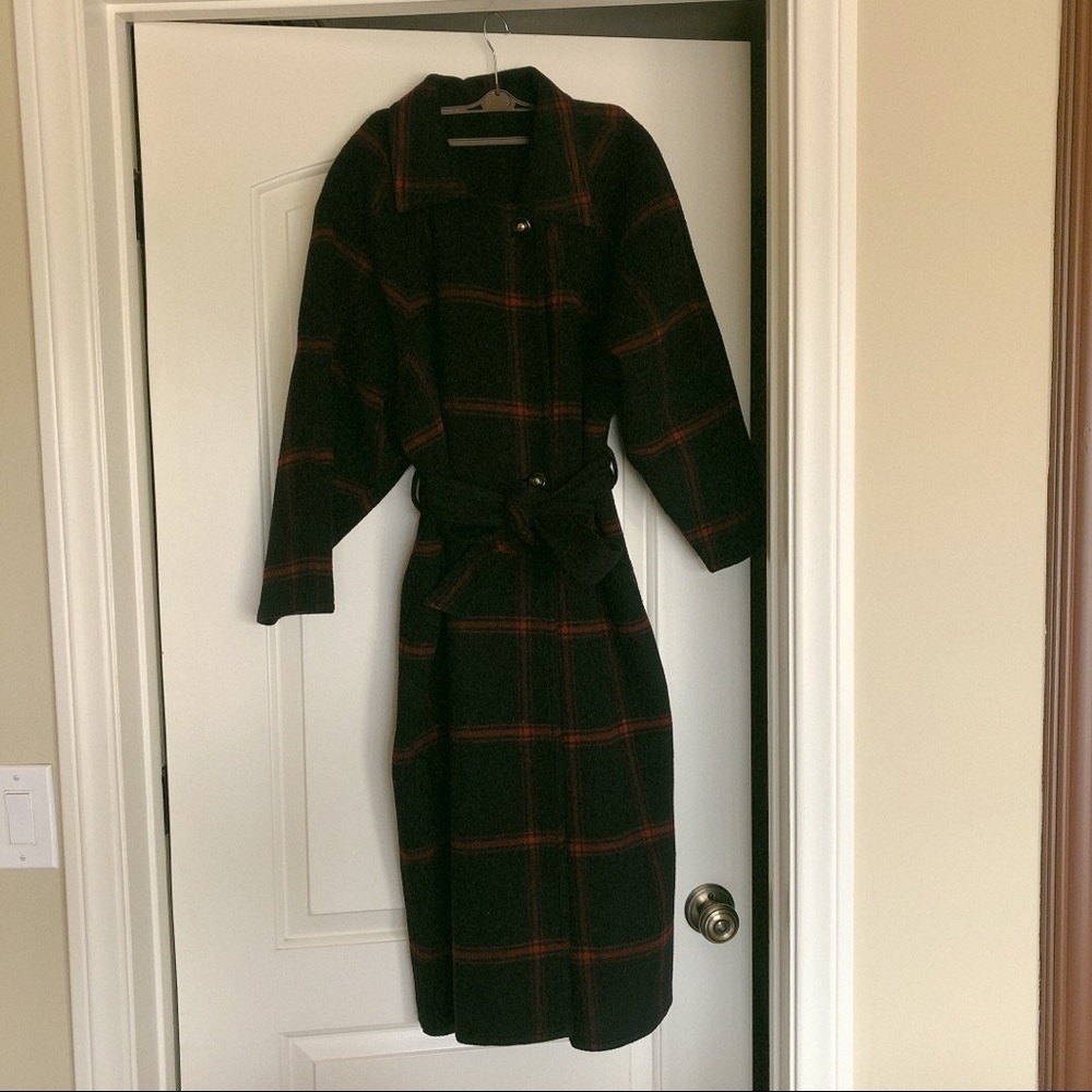Red and Black Stripe Custom Made Coat